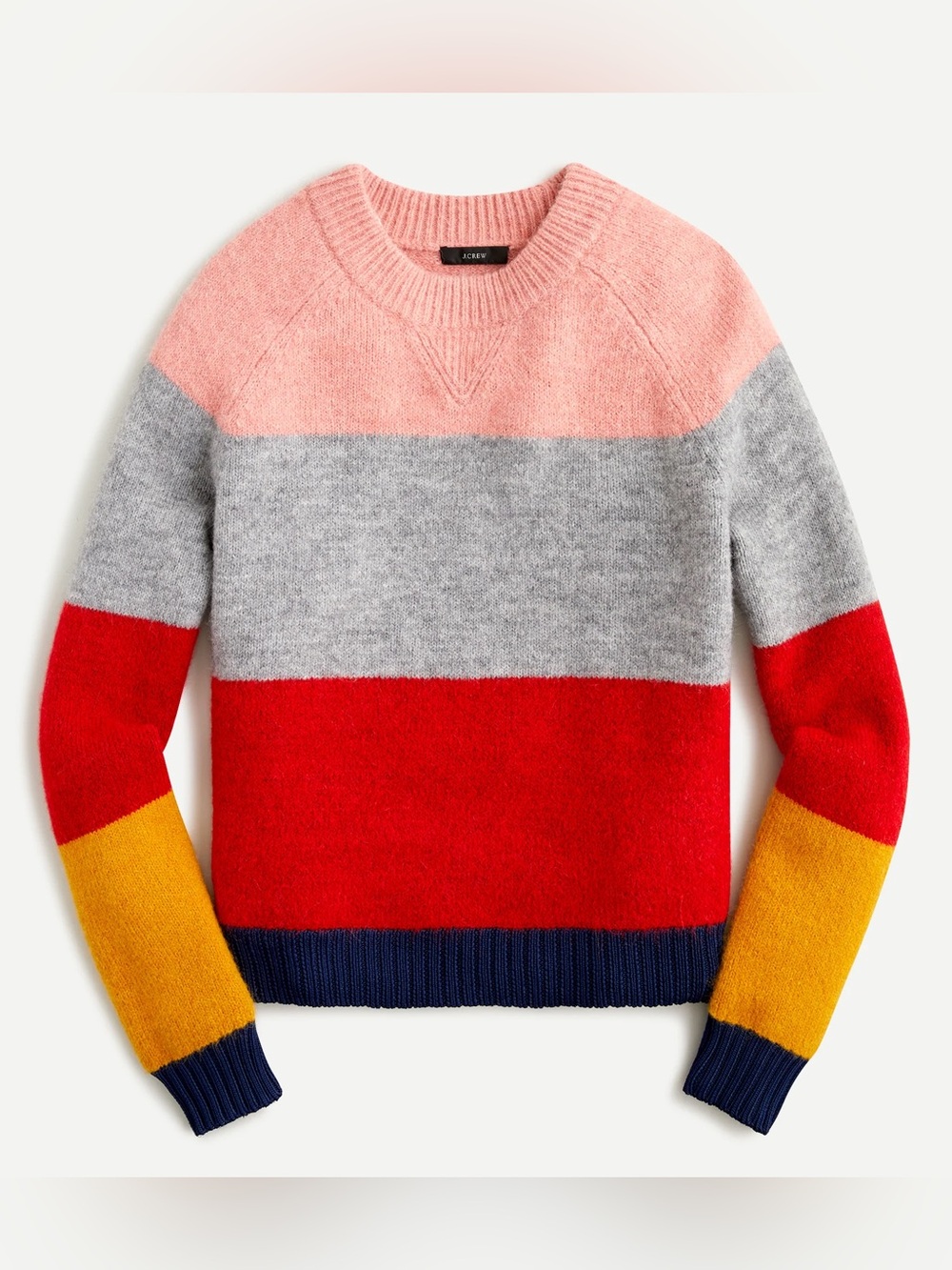 J.Crew colorblock crewneck sweater EUC